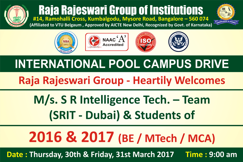 SRIT – International – Pool Campus Drive