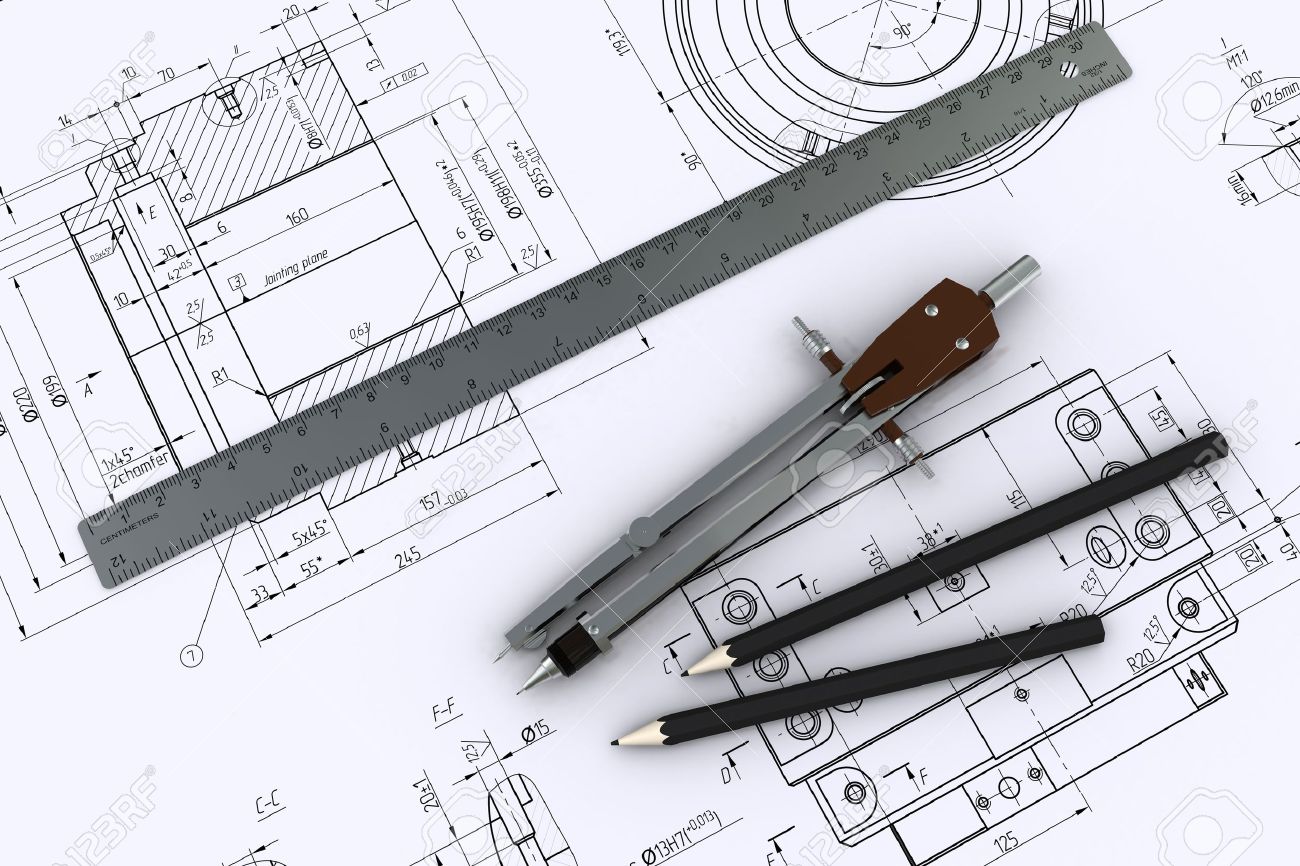 Example of a traditional technical drawing  Download Scientific Diagram