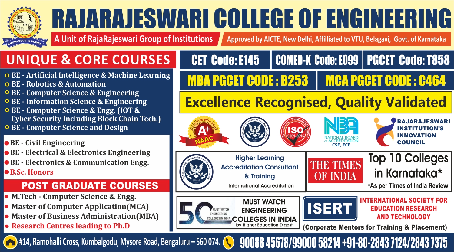Rajarajeswari College of Engineering